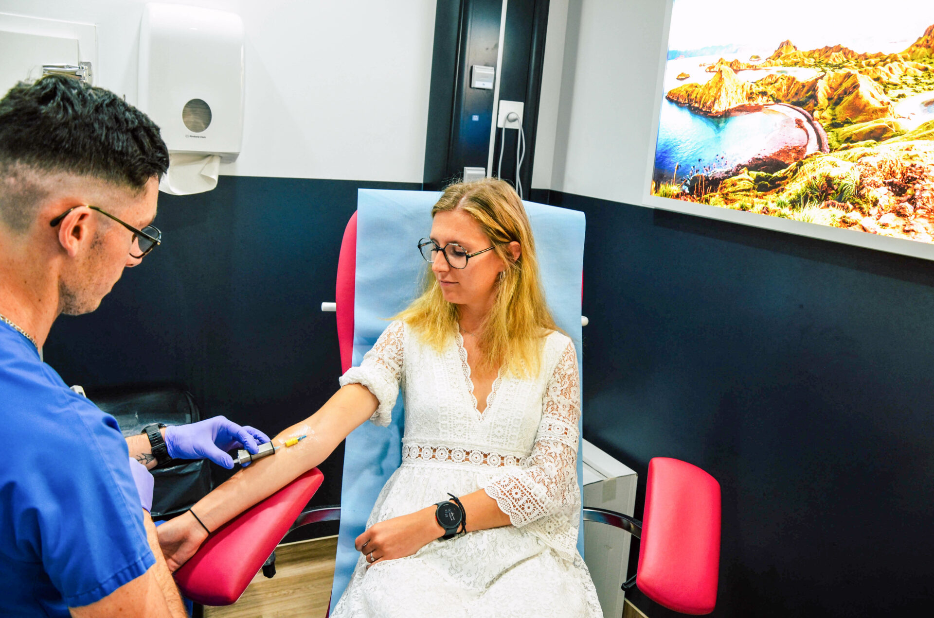 Injection à un patient